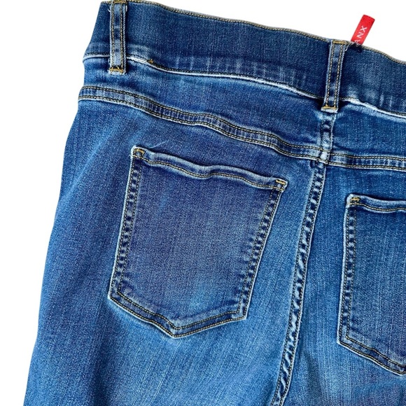 Spanx Medium Wash Blue Ankle Length Pull-On Skinny Jeans Size XL - Picture 9 of 11
